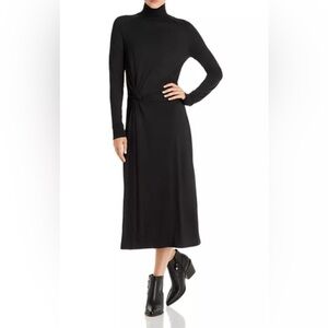rag & bone draped Shaw Mock-Neck Midi Dress black M
